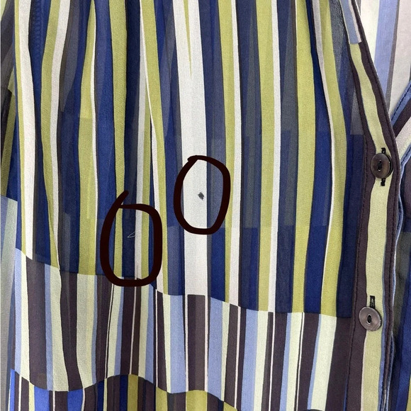 Classiques Entier 100% Silk Sheer Collared Button Down Shirt Women’s Small - Picture 4 of 13